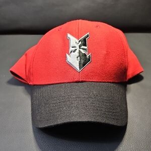 Indianapolis Indians Red and Black Velcro Cap